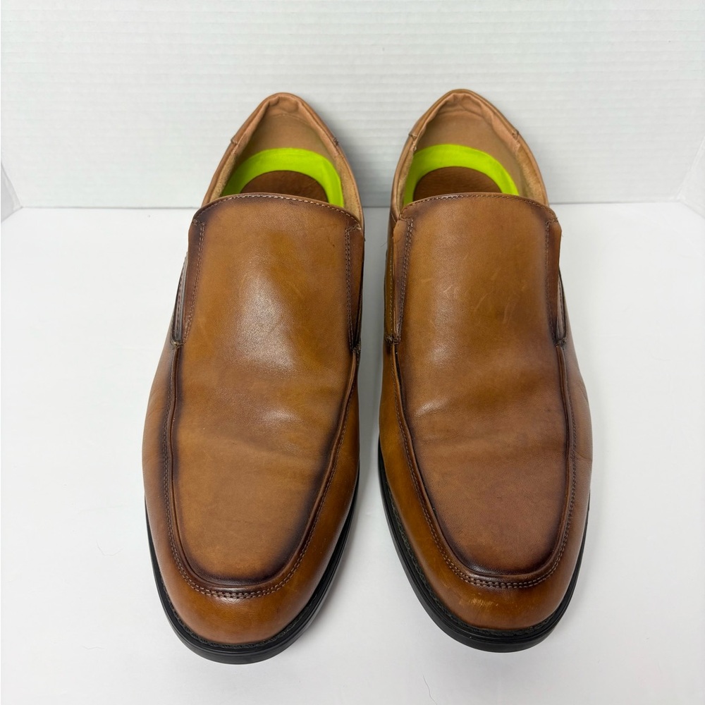 Florsheim Men’s Loafers Midtown Moc Toe Slip-On Cognac Dress Shoe Round Toe‎ 13